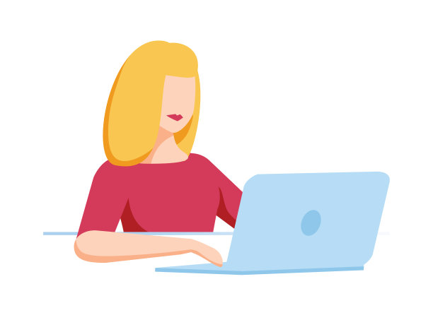 可爱的少女坐在笔记本电脑和学习努力孤立在白色的背景。女学生,女学生图片下载