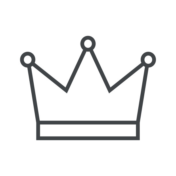 带皇冠的线条图标图片下载