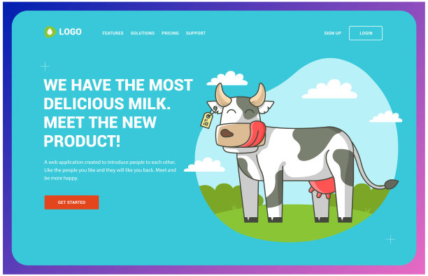 地点关于奶牛站在田野上刻了一个圈。网页图片下载