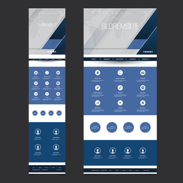 响应式一页网站模板图片下载