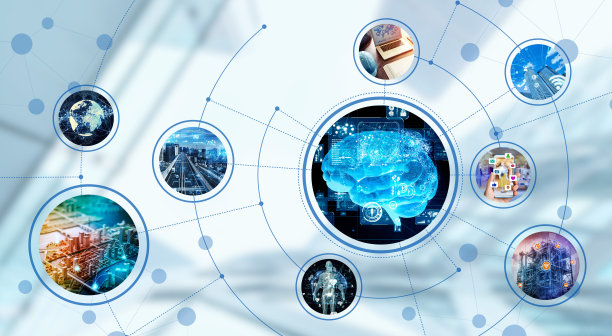 AI(人工智能)和通信网络的概念。图片下载