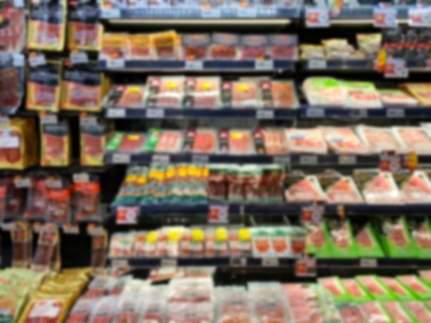 超市货架散焦背景图片下载