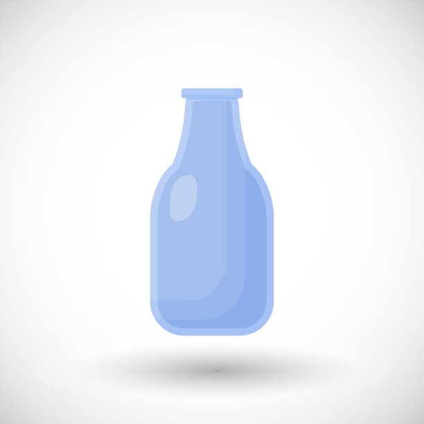 空玻璃瓶平面矢量图标图片下载