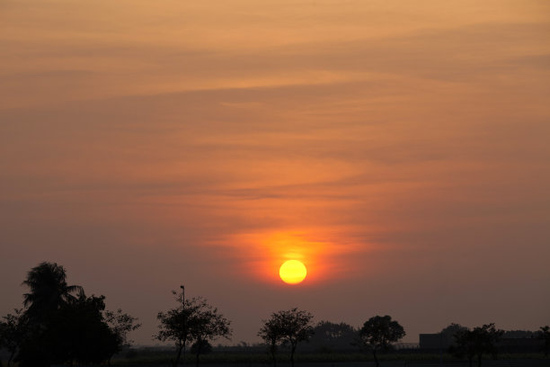 火红的晚霞天空图片下载