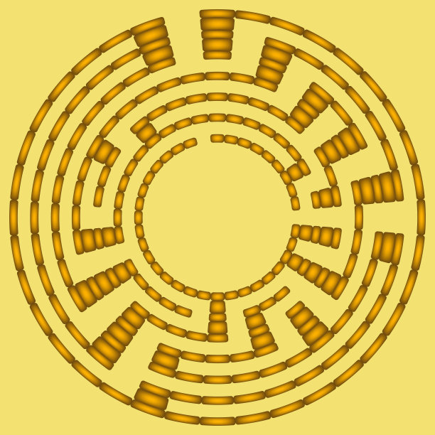 棕圆迷宫图片下载