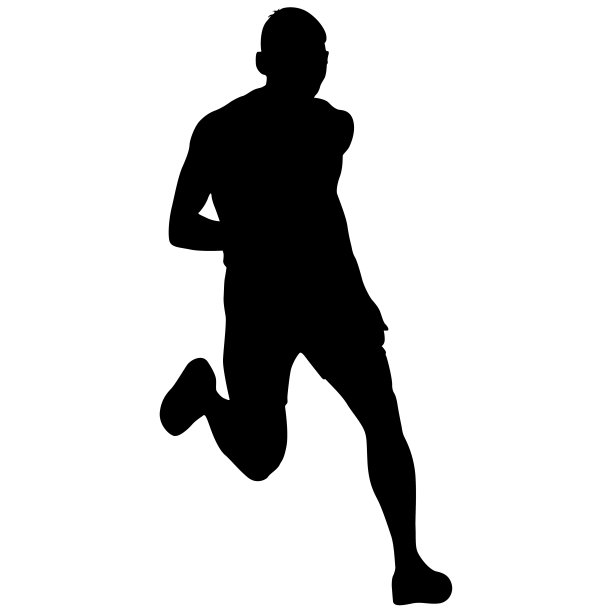 运动员在白色背景上冲刺男子图片下载