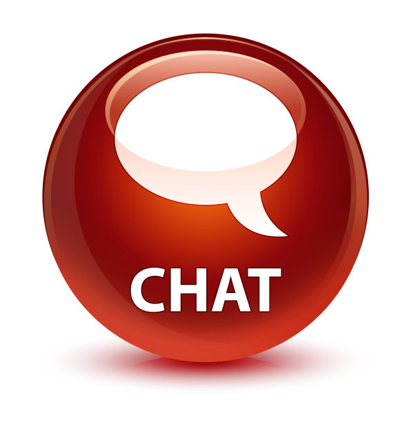 聊天玻璃棕色圆形按钮图片下载