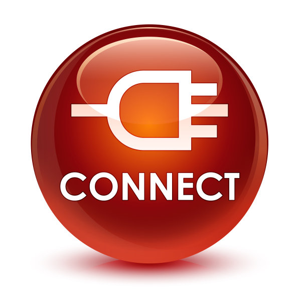 连接玻璃棕色圆形按钮图片下载