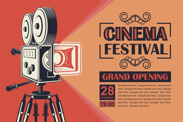 电影摄影机的海报图片下载