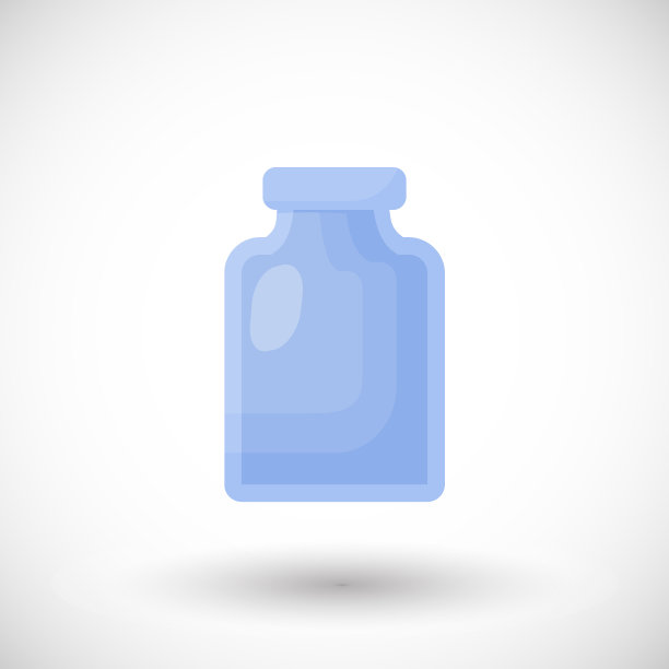 空玻璃罐平面矢量图标图片下载