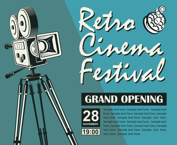 电影摄影机的海报图片下载