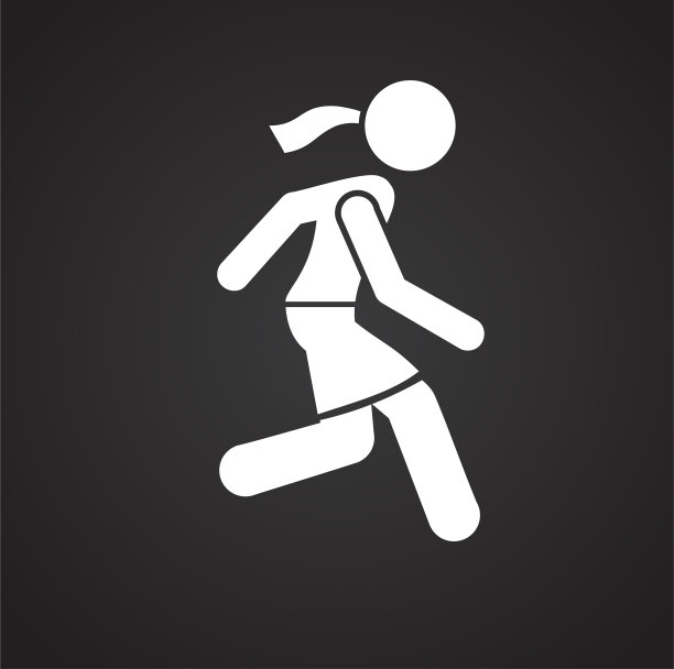 在图形和网页设计的背景上运行相关图标。简单的说明。网站按钮或手机应用的互联网概念符号。图片下载