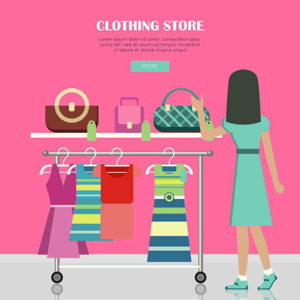 服装店。套装女装项目。图片下载
