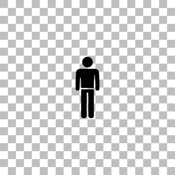 男人站立剪影图标图片下载