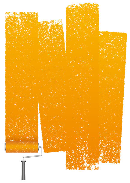 漆辊抽象背景孤立在白色背景上。图片下载