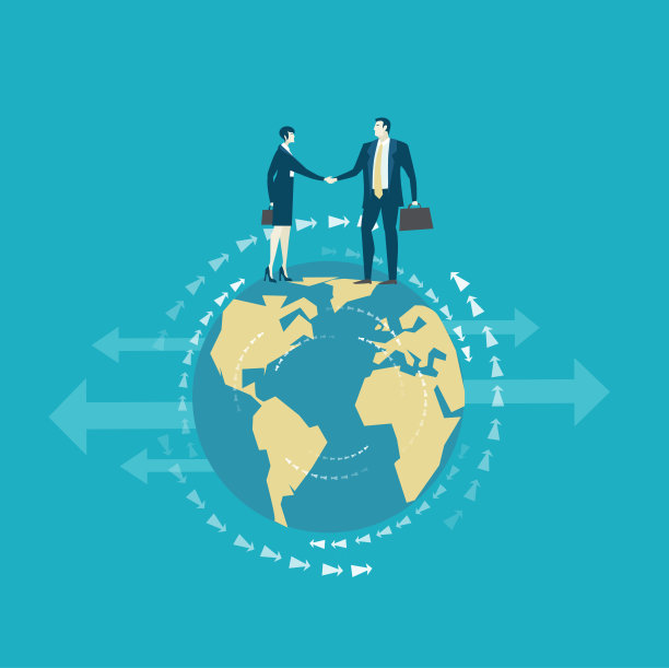 商务人士握手是全球化和团队合作的象征。图片下载