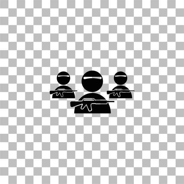 土匪团伙扁平图标图片下载