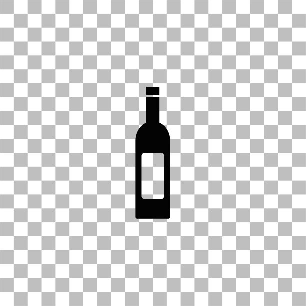 扁平风格葡萄酒瓶图标图片下载