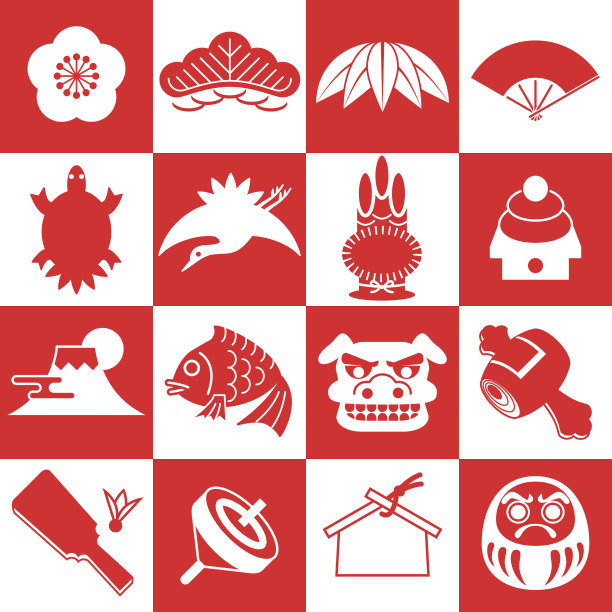 日本元素和好运符号图片下载