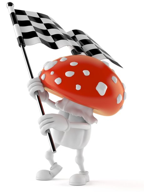 毒菌人物挥舞着种族旗帜图片下载