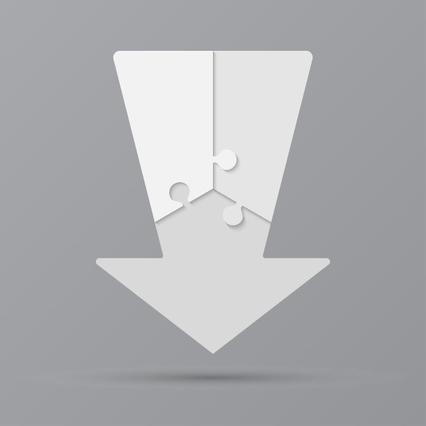 三细节拼图，箭头形状的信息图表。图片下载