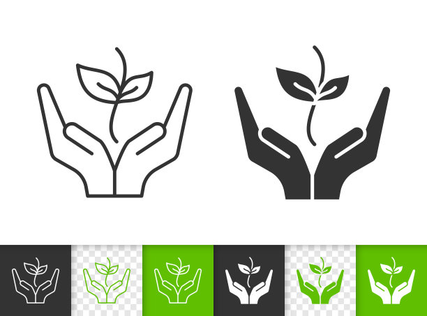 萌出简单的黑线矢量图标图片下载