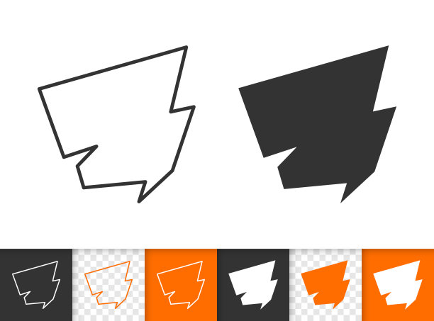 语音泡泡简单徽章黑线矢量图标图片下载