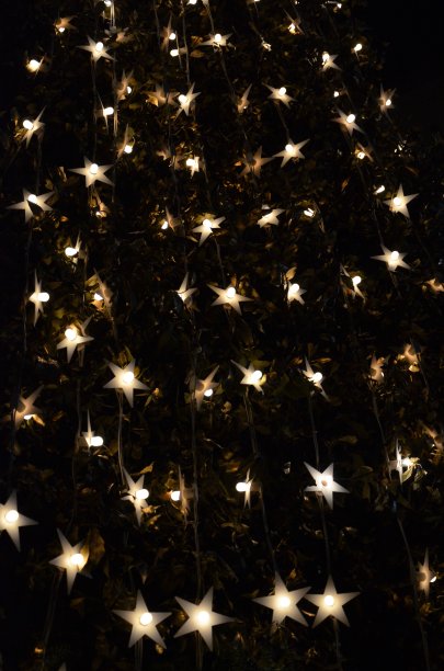 Twinkley灯和星星圣诞背景图片下载