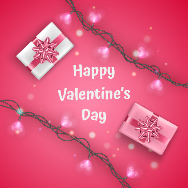 情人节贺卡或婚礼日，框架用花环电线与地方的文字。浪漫主题的派对，事件。用心形花环装饰图片下载