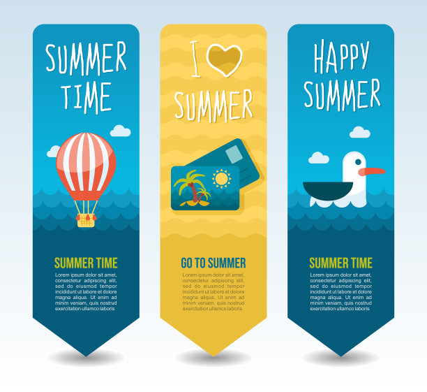 旅游和度假矢量横幅图片下载