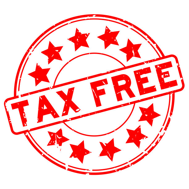 垃圾红色免税字圆形橡胶印章印章上的白色背景图片下载