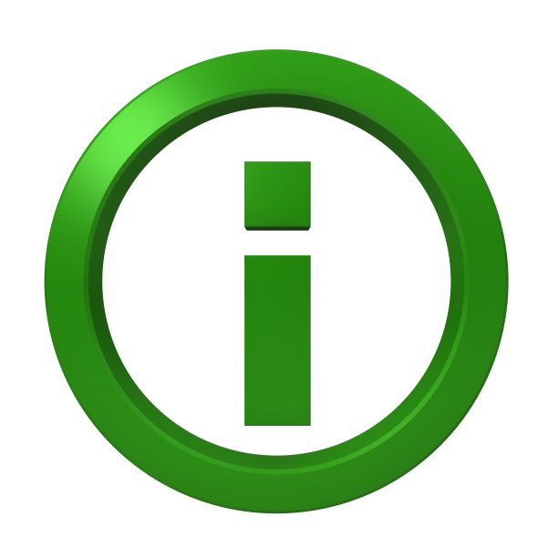 信息绿色指示图标信息标志符号3d渲染图形标志孤立在白色背景图片下载