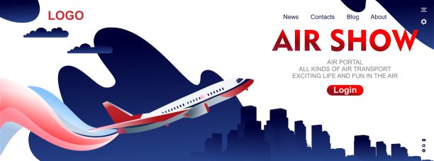 概念横幅航展图片下载