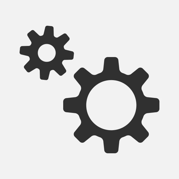 齿轮图标孤立在白色背景。矢量插图。图片下载