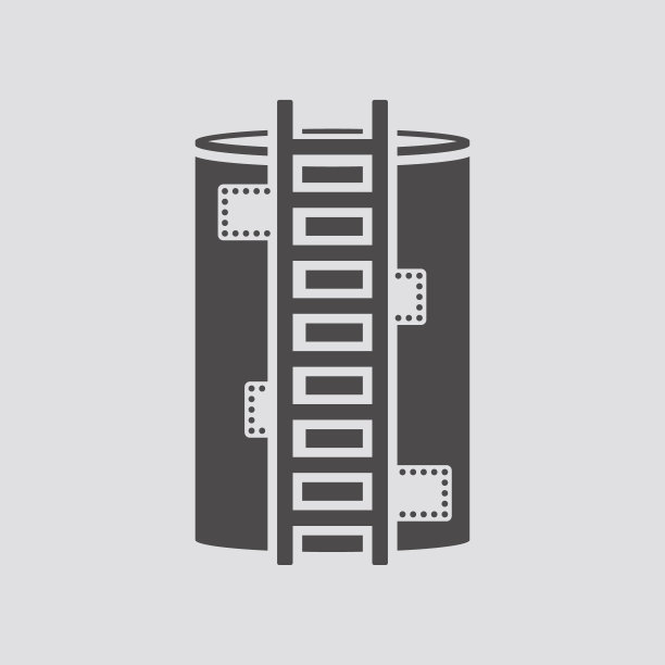 水塔图标在平面风格。矢量插图。图片下载