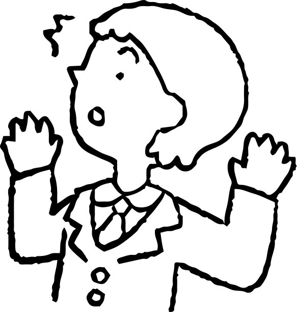 单色插图手绘横商人图片下载