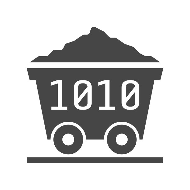 数据挖掘图标。孤立在白色背景上。图片下载