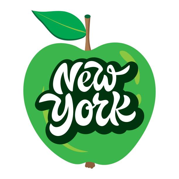 城市字母，大绿苹果代表纽约。图片下载