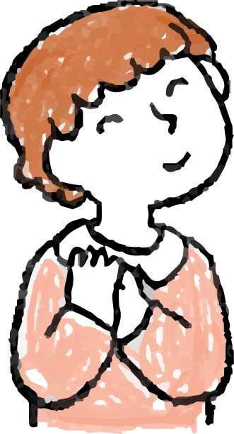 插图手绘可爱的女人指着一边图片下载