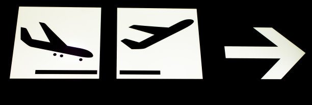 到达和离开标志图片下载