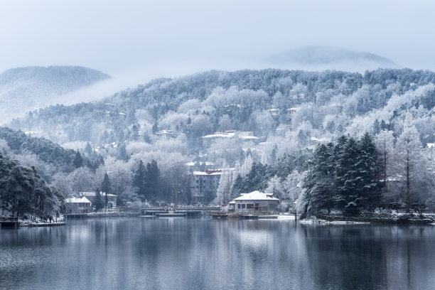 冬季庐山山水图片下载