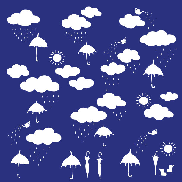 雨云图案插画素材图片下载