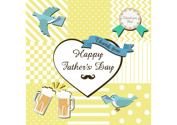 父亲节徽章。设计材料。旗帜设计。图片下载