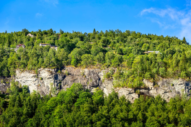 挪威山村景观图片下载