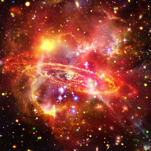 星系和恒星。这张照片的元素是由美国宇航局提供的图片下载