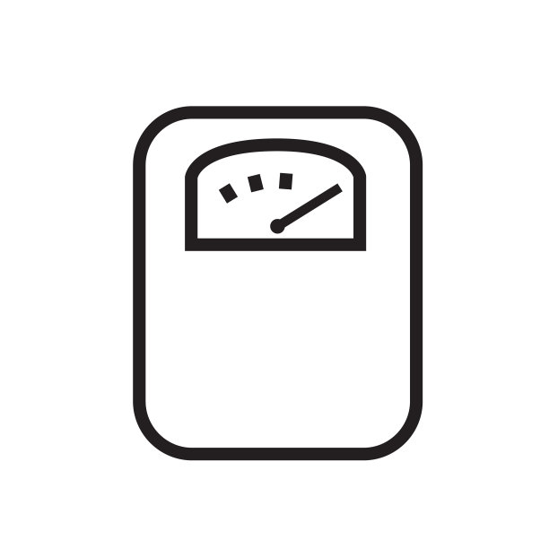 体重秤线图标线矢量插图图片下载