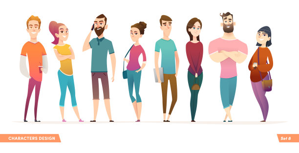 人物群体设计收藏图片下载