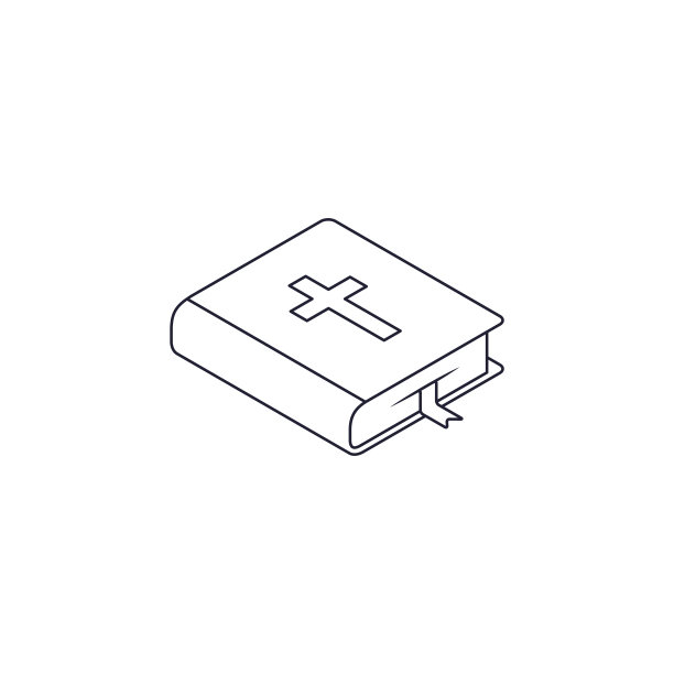 圣经线图标等距矢量平面设计孤立在白色图片下载