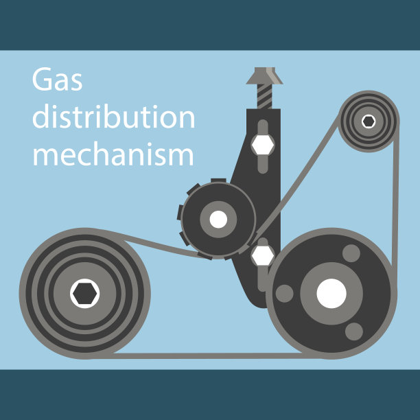 气体分布机理。计划的工作。向量。图片下载