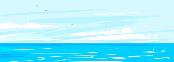 海景在夏季白天插图图片下载
